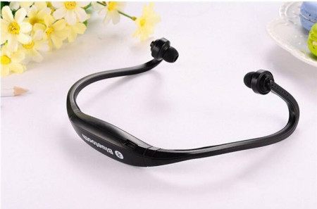 Слушалки Слушалки безжични Стерео слушалки безжични хендсфрийн Bluetooth 4.0 диадема за спорт черни